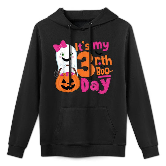 Its My 3rd Boo-Day Halloween 3 Year Old Ghost Birthday Girl Unisex Design Hoodie