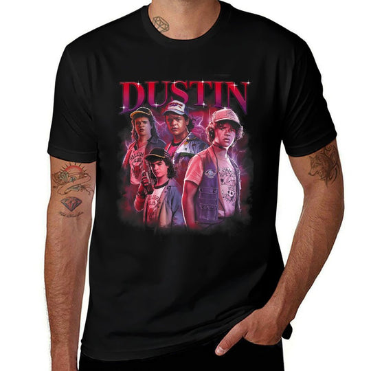 Stranger Things Dustin Heartthrob Officially Licensed  Cotton T-Shirt