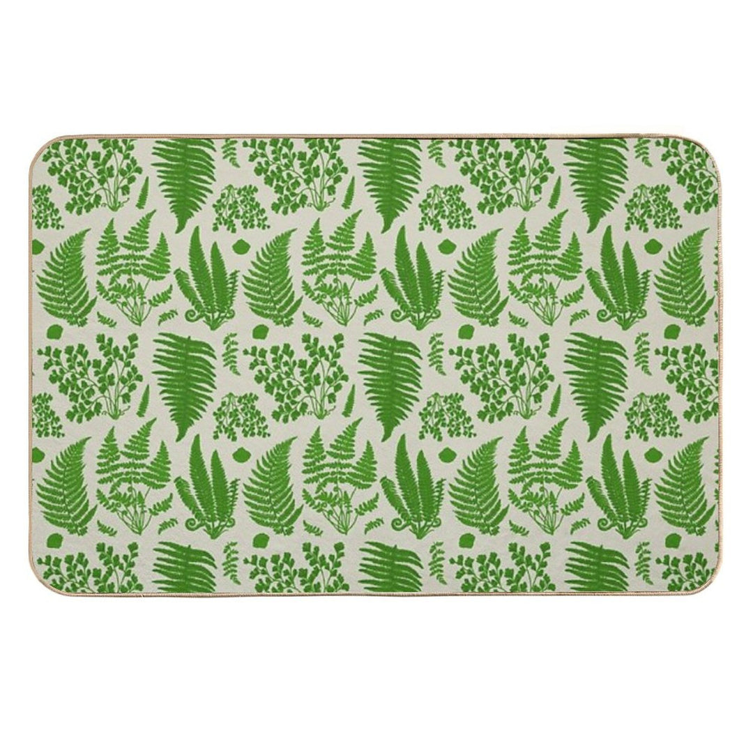Vintage Fern Botanical  Slip-Resistant Bath Mat