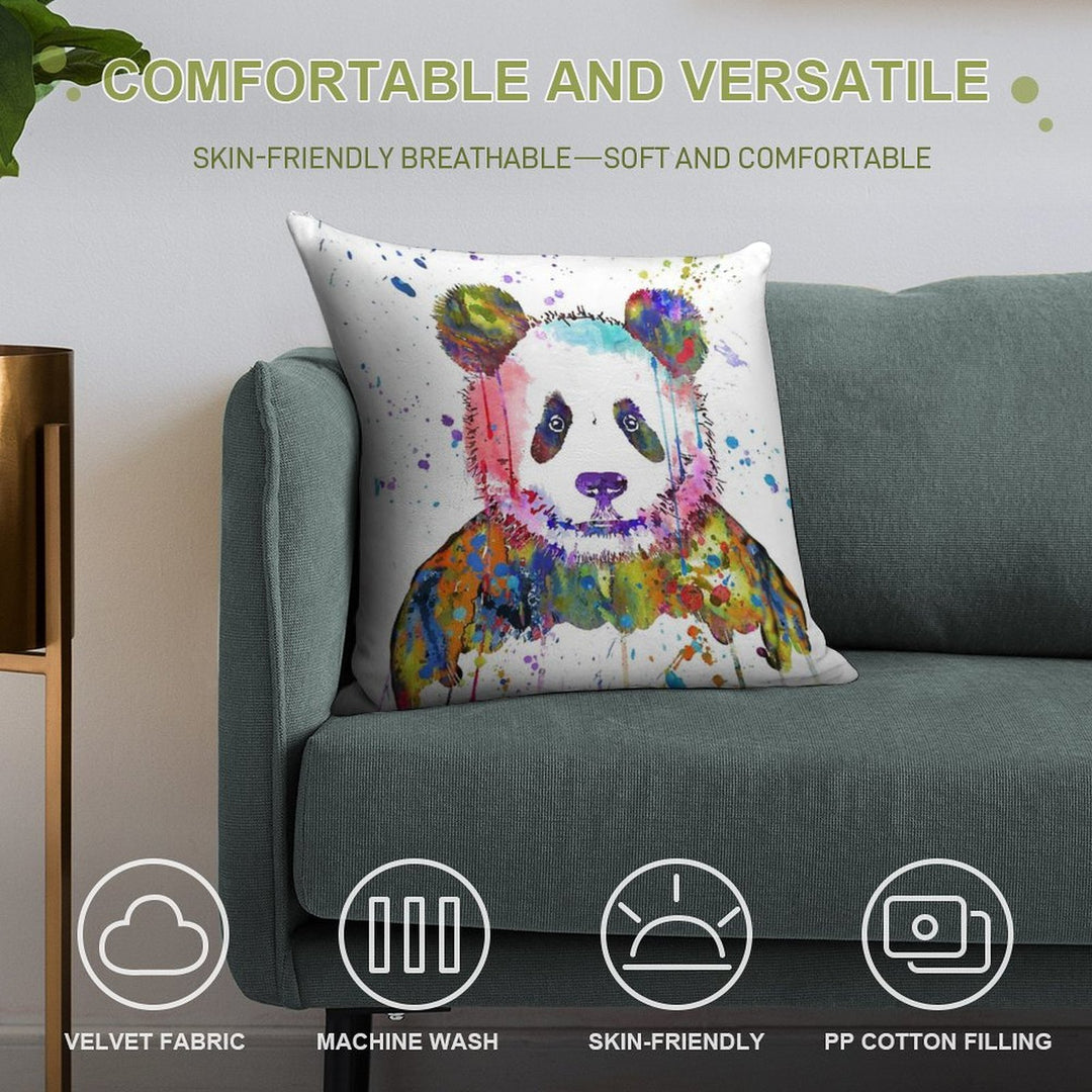 Panda Soft Decorative Cover Throw Pillow