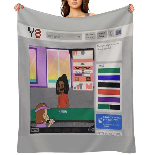 Child Labor Simulator Eco-conscious Throw Blanket