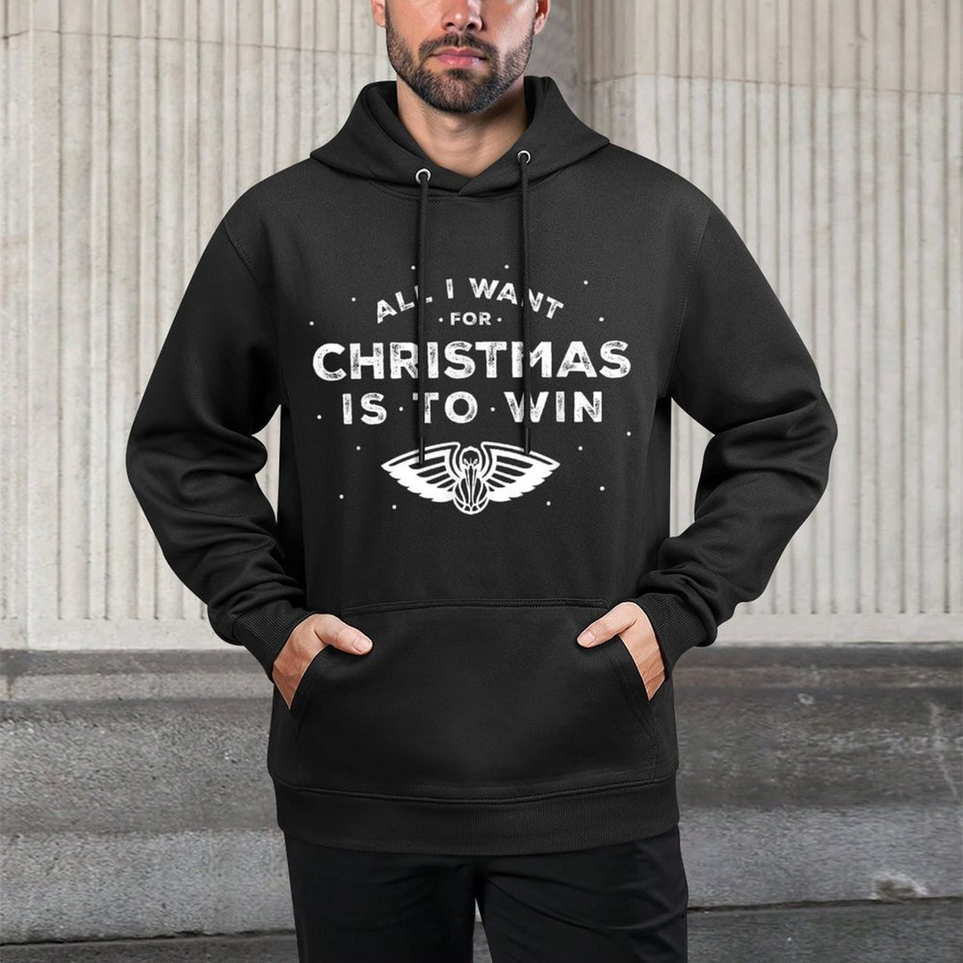 NBA New Orleans Pelicans Christmas All I Want Is To Win Unisex Design Hoodie