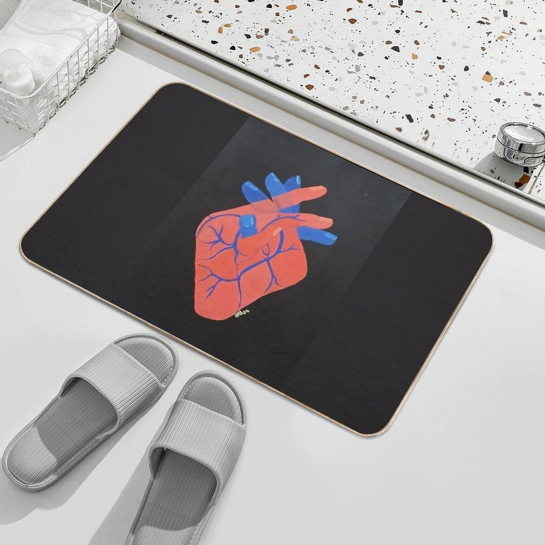 Holding My Heart  Toxin-Free Bath Mat