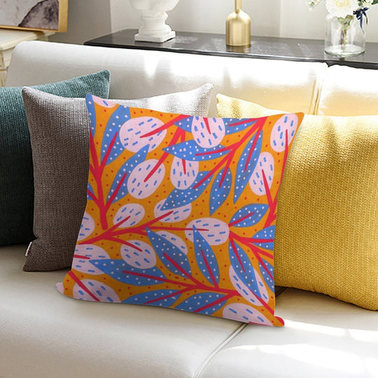 Gold Sky in The Forest Soft Durable Construction Throw Pillow