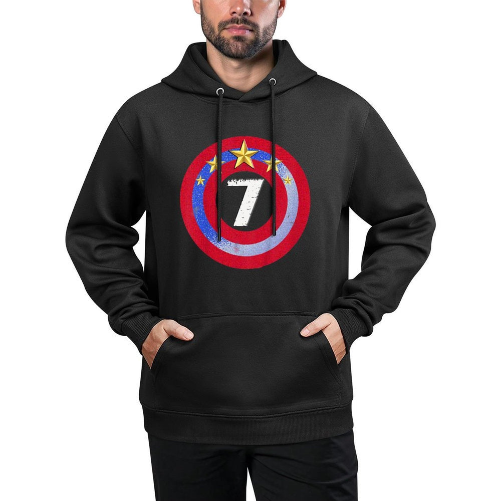 Kids Captain Kid 7th Birthday 7 Years Old Kid Versatile Streetwear Hoodie