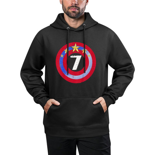 Kids Captain Kid 7th Birthday 7 Years Old Kid Versatile Streetwear Hoodie