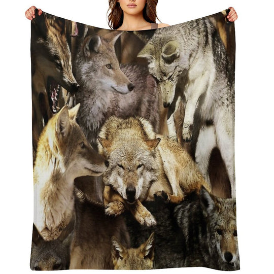 Coyotes Velvety-soft Throw Blanket