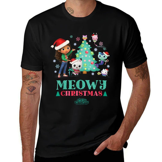 DreamWorks Gabby’s Dollhouse Meowy Christmas Holiday  Affordable Price T-Shirt