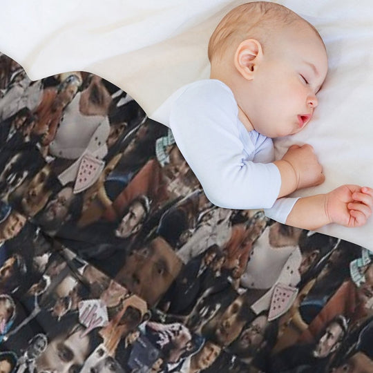 Mads Mikkelsen Collage Multi-functional Throw Blanket