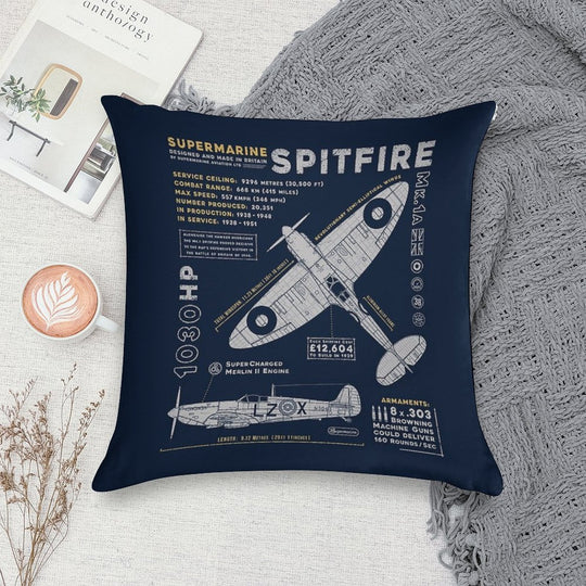 Spitfire Soft Luxury Feel Throw Pillow