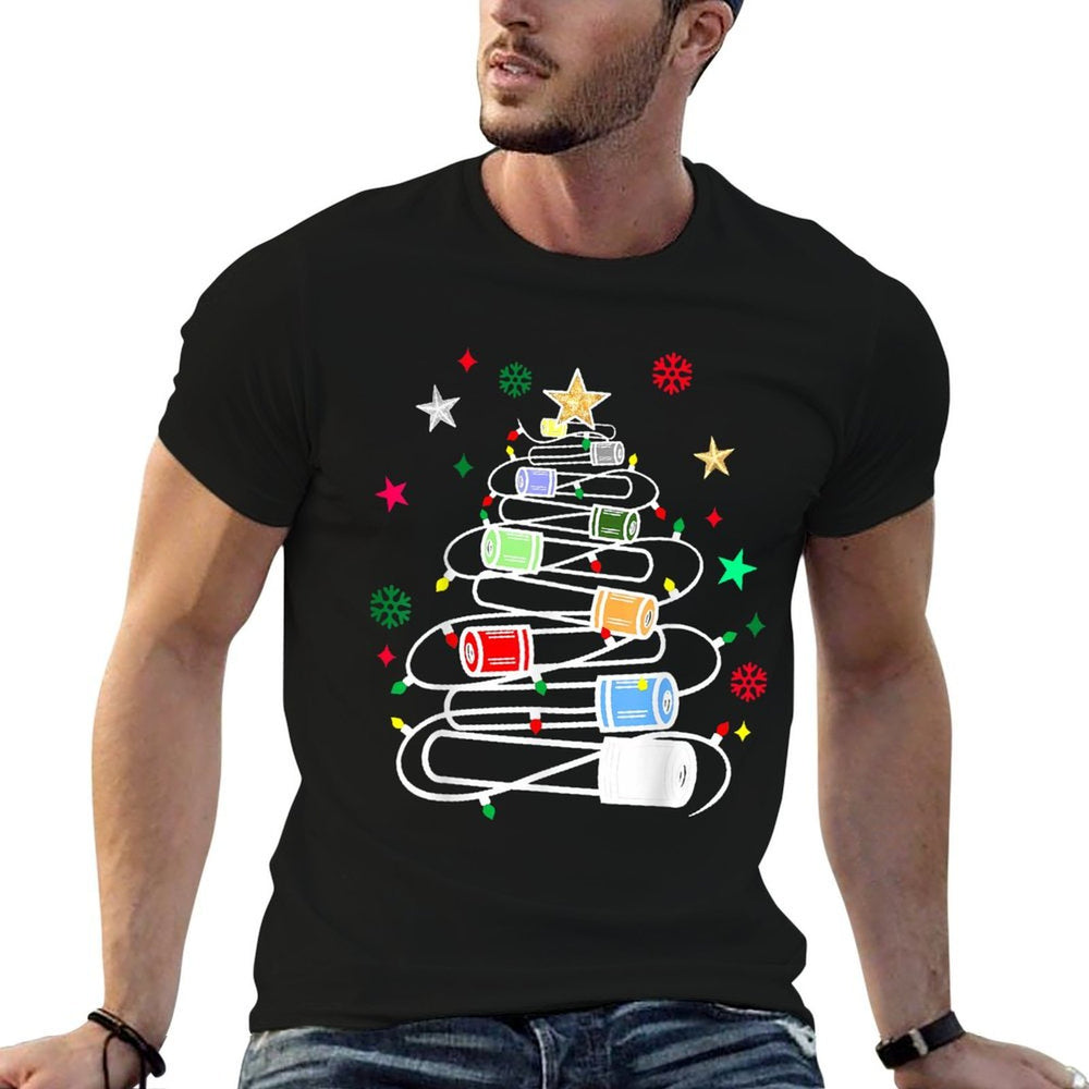 Chemistry Lab Scientist Phlebotomist Christmas Test Tubes Christmas Tree for Medical Professionals, Science Enthusiasts, Lab Tec  Oversized Silhouette T-Shirt