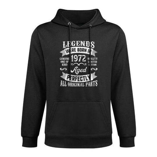 50th Birthday For Men, Legends Were Born In 1972 Medium-Weight Fabric Hoodie