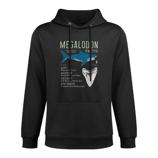 Megalodon  Meg Facts Funny Shark Lover Gift Adjustable Hood Hoodie