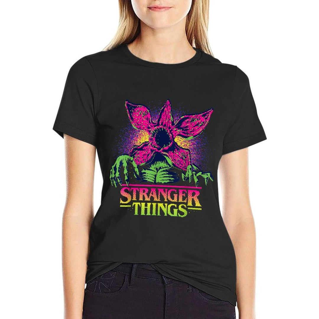 Stranger Things Season 5 Retro Video Game Demogorgon  High-quality Stitching T-Shirt