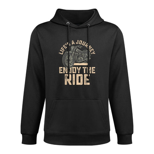 Life’s A Journey Enjoy The Ride Funny Motorcycle Biker Men Casual Wear Hoodie