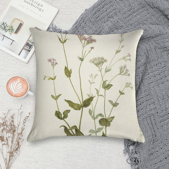 Vintage Botanical Print Soft Shrink-Resistant Throw Pillow