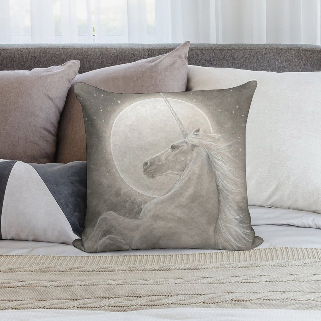 The Unicorn Soft Decorative Cover Throw Pillow