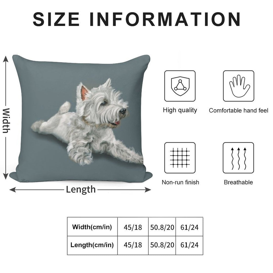 West Highland Terrier Westie Soft Gift Ready Throw Pillow