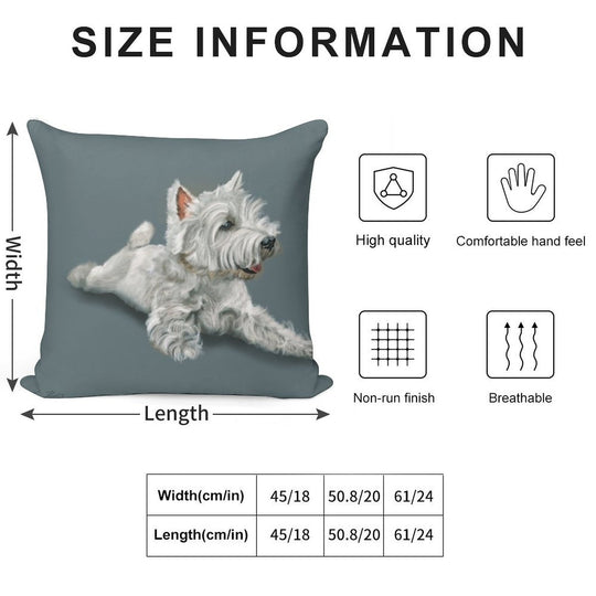 West Highland Terrier Westie Soft Gift Ready Throw Pillow