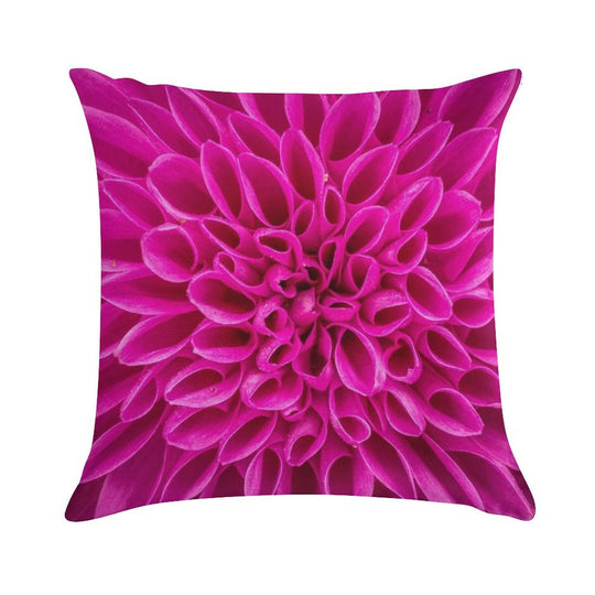 Fuchsia Pink Flower Soft Anti-Pilling Throw Pillow