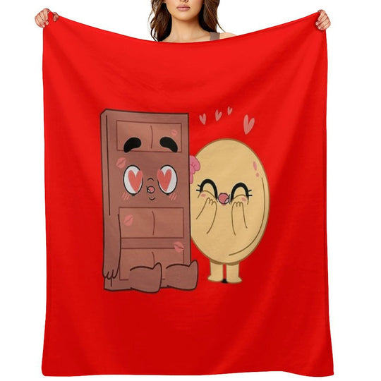 Choco And Pancake Couples Love Wrinkle-free Throw Blanket