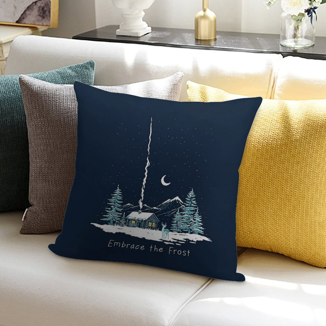 Embrace The Frost Soft Bedroom Essential Throw Pillow