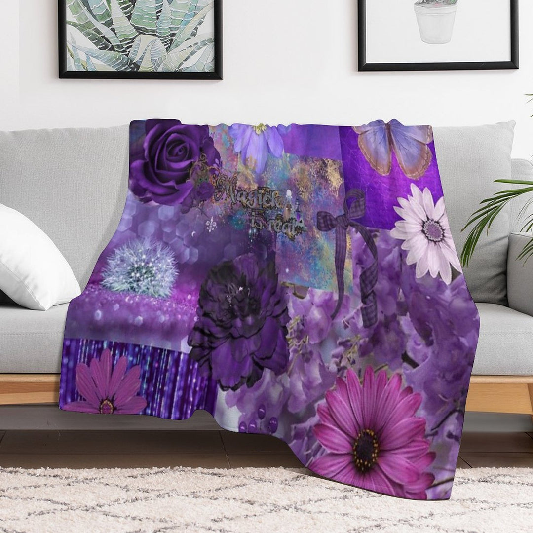 Purple Aesthetic Lightweight Throw Blanket