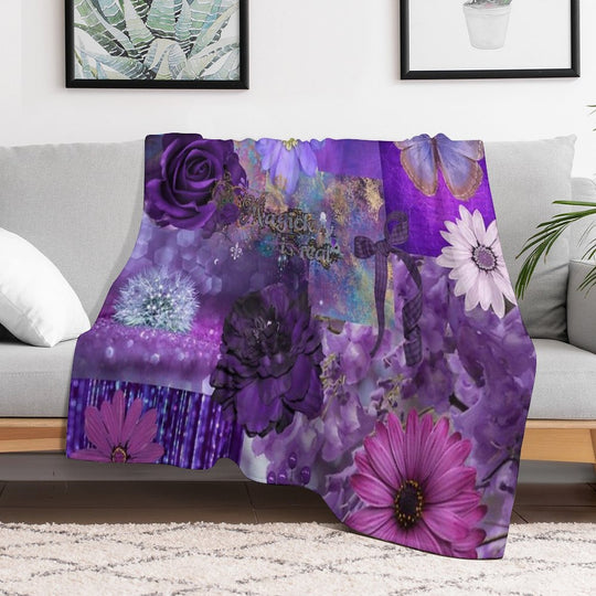 Purple Aesthetic Lightweight Throw Blanket