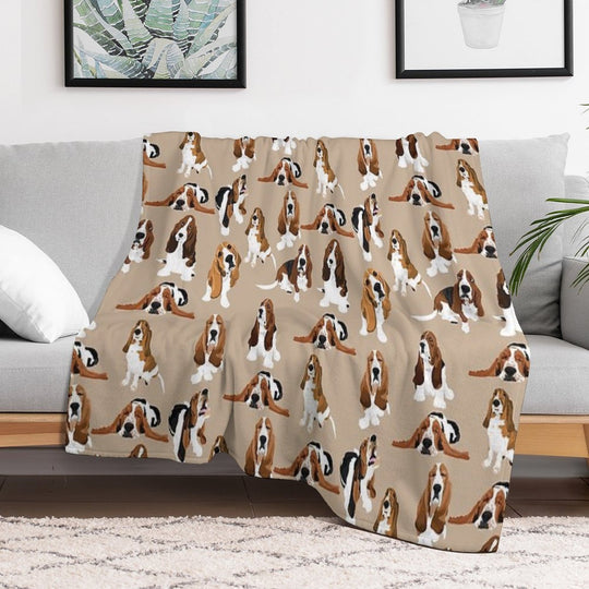 Basset Hound Durable Throw Blanket