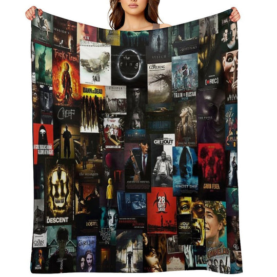 Horror Movie Posters 2000s - 2010s Eco-conscious Throw Blanket
