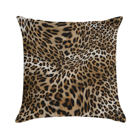 Leopard Pattern Soft Washable Throw Pillow