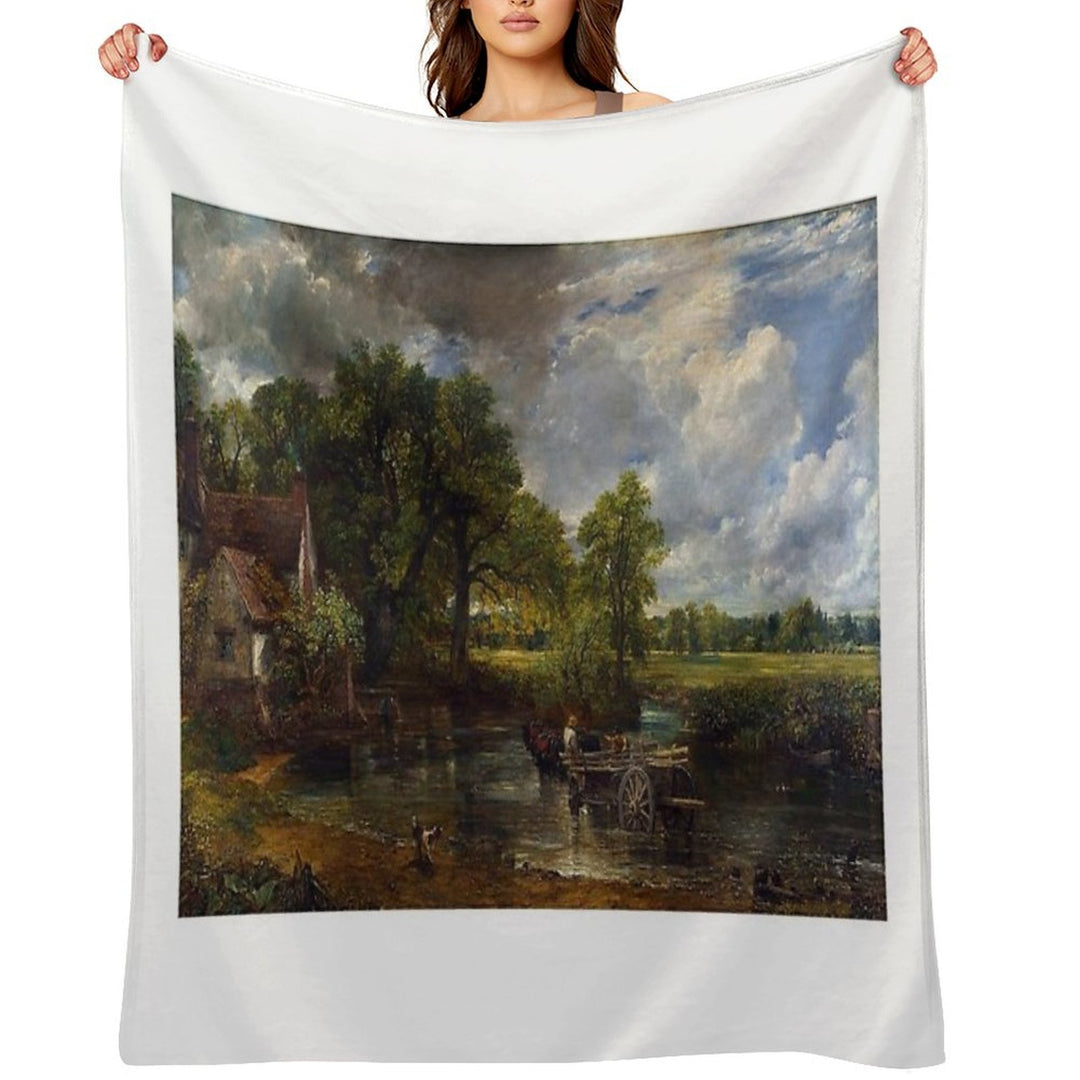 John Constable - The Hay Wain Sustainable Throw Blanket