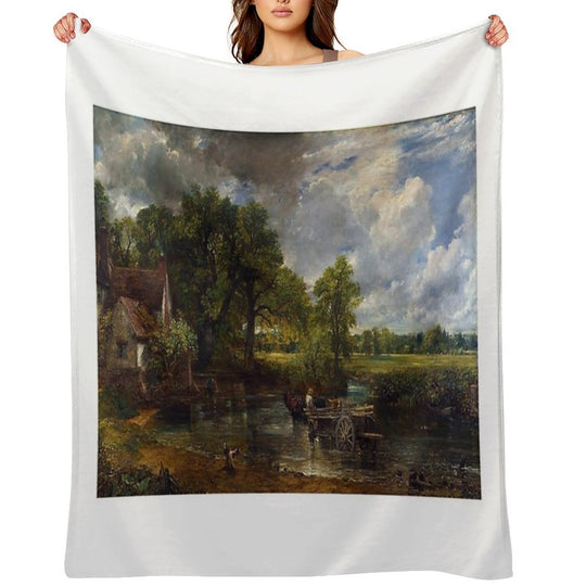 John Constable - The Hay Wain Sustainable Throw Blanket