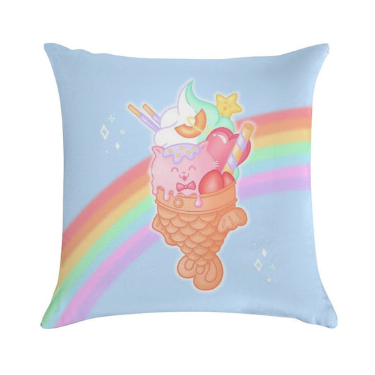 Taiyaki Ice Cream Soft Anti-Pilling Throw Pillow
