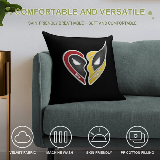 Multiverse BFFs Soft Fade-Resistant Throw Pillow