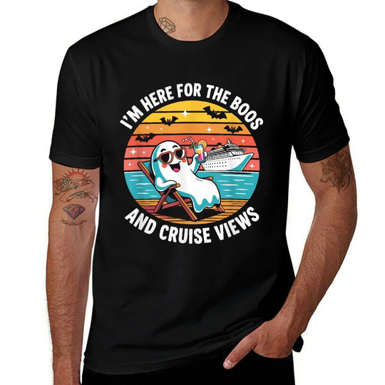 Here for The Boos And Cruise Views Halloween Party  Eco-friendly Material T-Shirt
