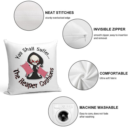The Reaper Cushions Soft Durable Construction Throw Pillow