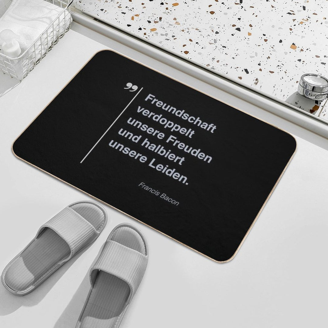 Francis Bacon Zitat Über Freundschaft Auf Deutsch  Long-Lasting Bath Mat