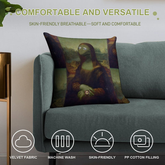 Mona Kermit Soft Style Accent Throw Pillow