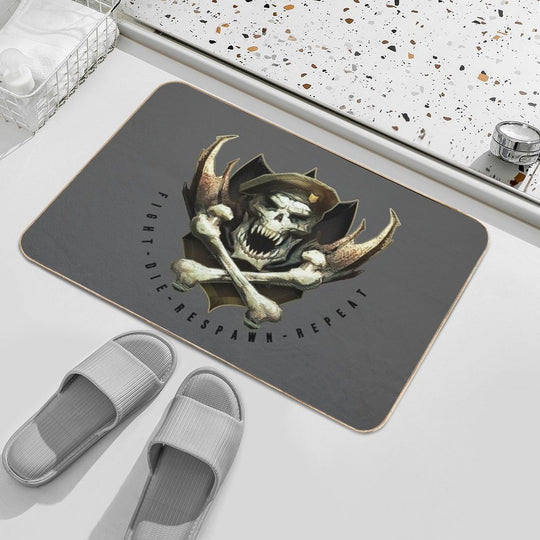 Black Ops Fight Die Respawn Repeat  Odorless Bath Mat