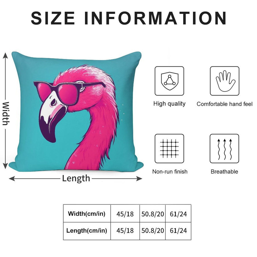 Hot Pink Flamingo Soft Multiple Sizes Throw Pillow