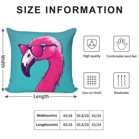 Hot Pink Flamingo Soft Multiple Sizes Throw Pillow