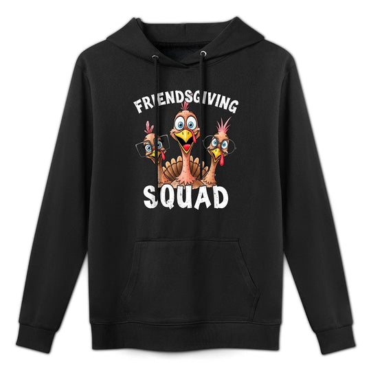 Funny Friendsgiving Turkey Trot Squad Matching Thanksgiving Versatile Streetwear Hoodie