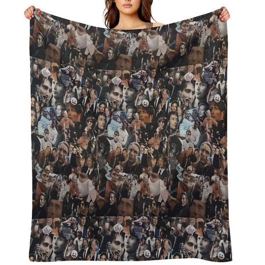 Mads Mikkelsen Collage Multi-functional Throw Blanket