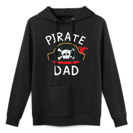 Pirate Dad Pirate Birthday Party Dad Family Group Matching Medium-Weight Fabric Hoodie