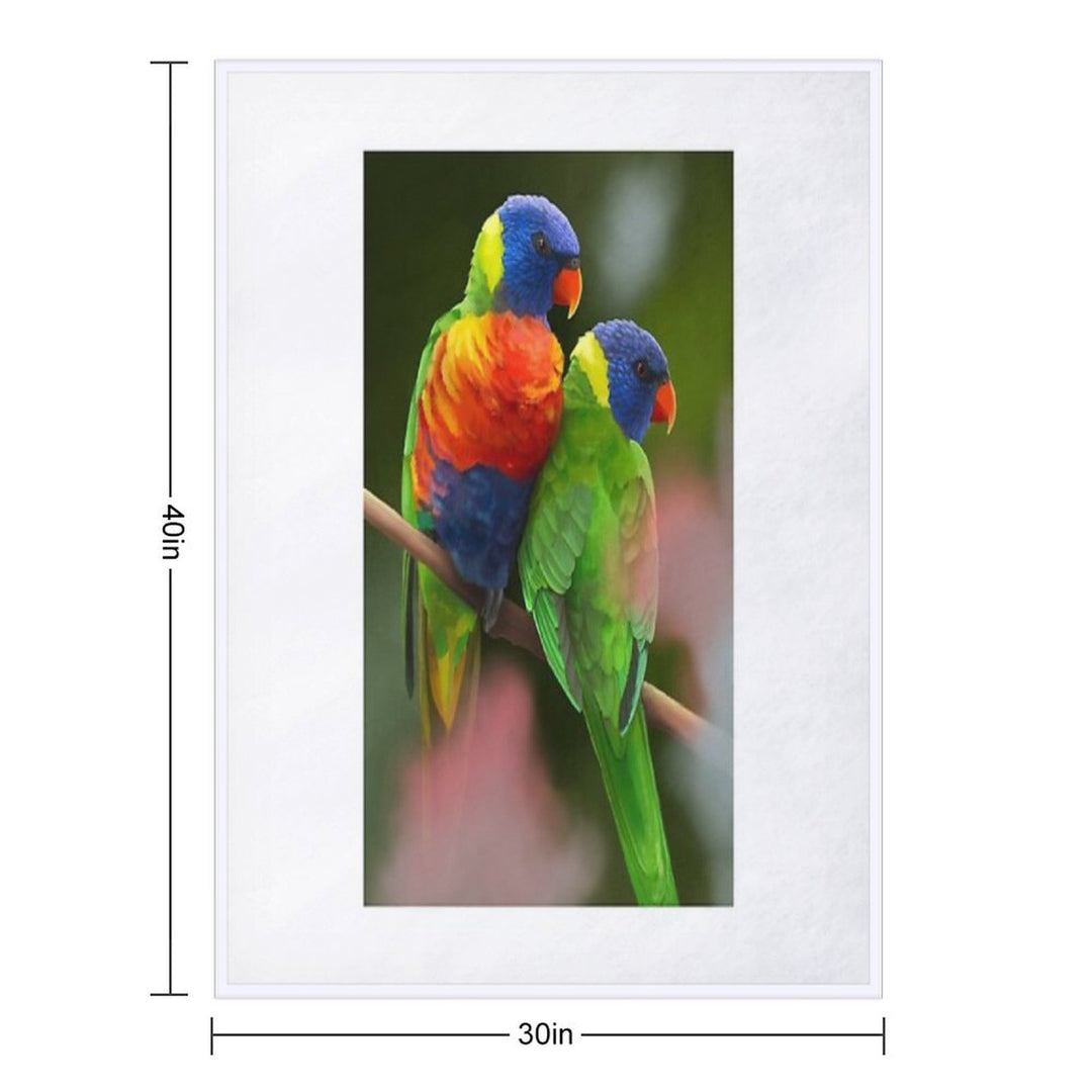 Rainbow Lorikeets Velvety-soft Throw Blanket