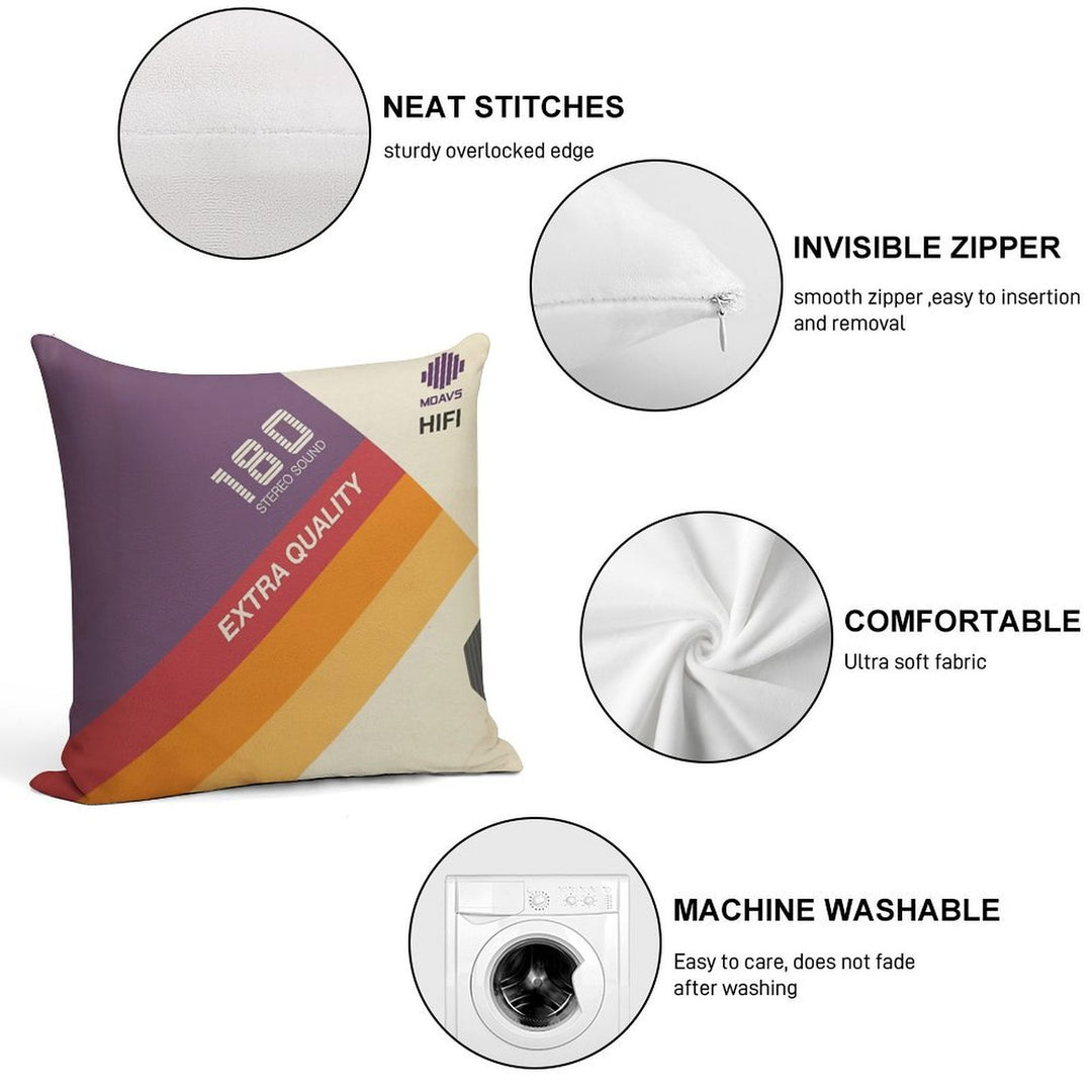 VHS Video Tape Cassette Case Retro Soft Ultra-Soft Texture Throw Pillow