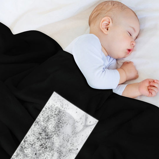 Black And White Swiss Cross Easy Care Throw Blanket