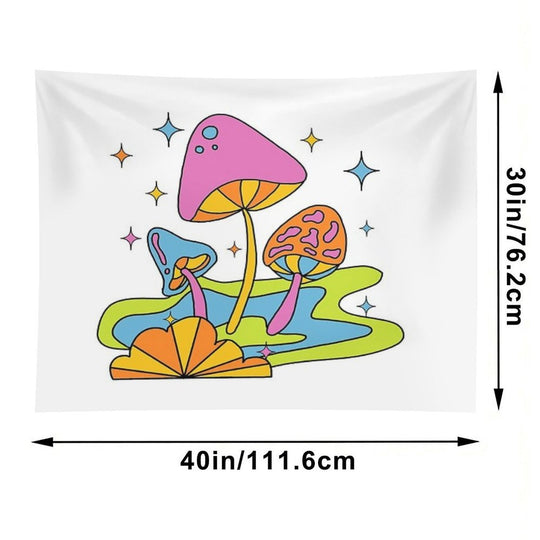 Groovy Psychedelic Mushrooms Tapestry