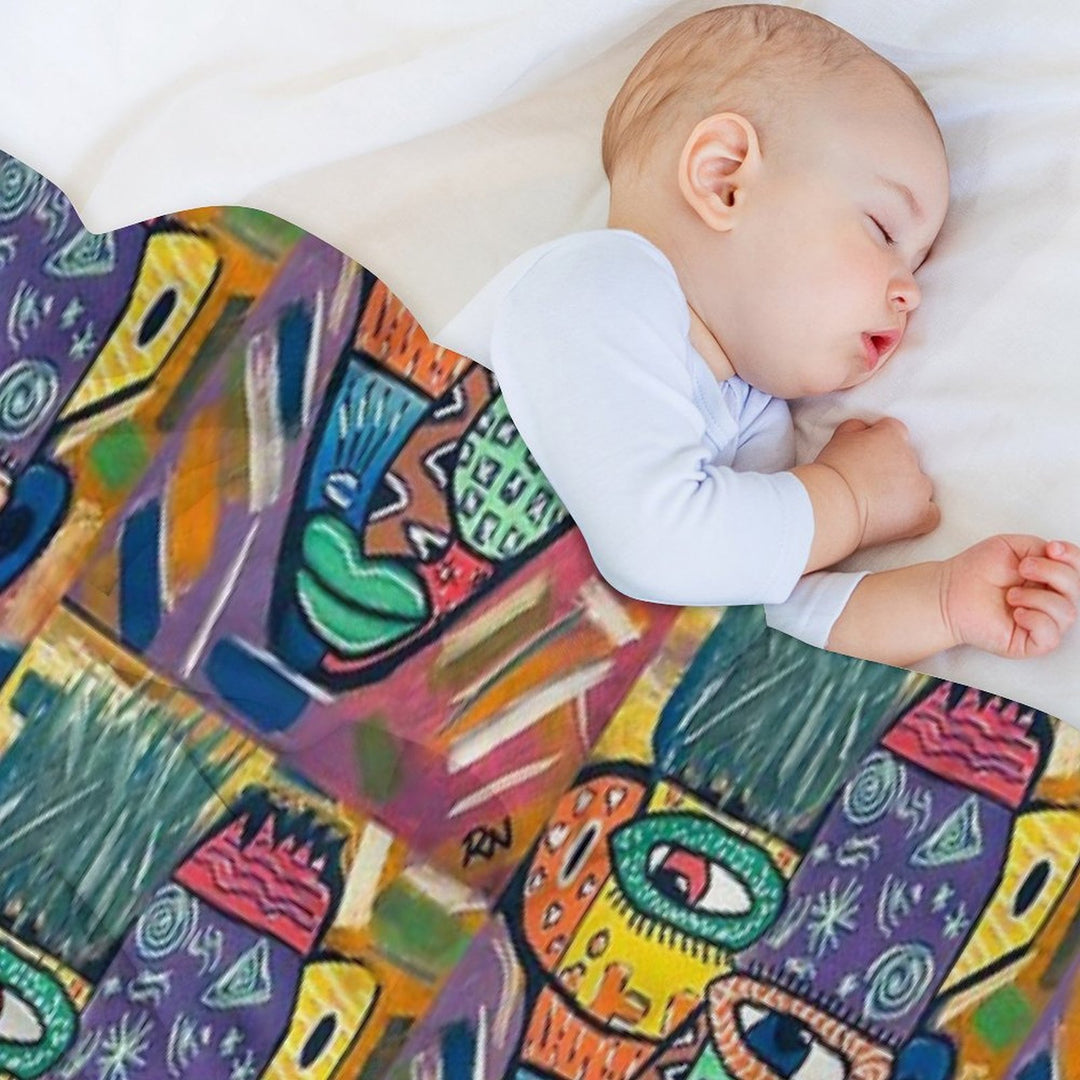 Patchwork Mind Velvety-soft Throw Blanket